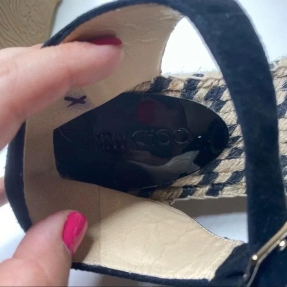 Jimmy Choo Black Suede Delphine Espadrilles
